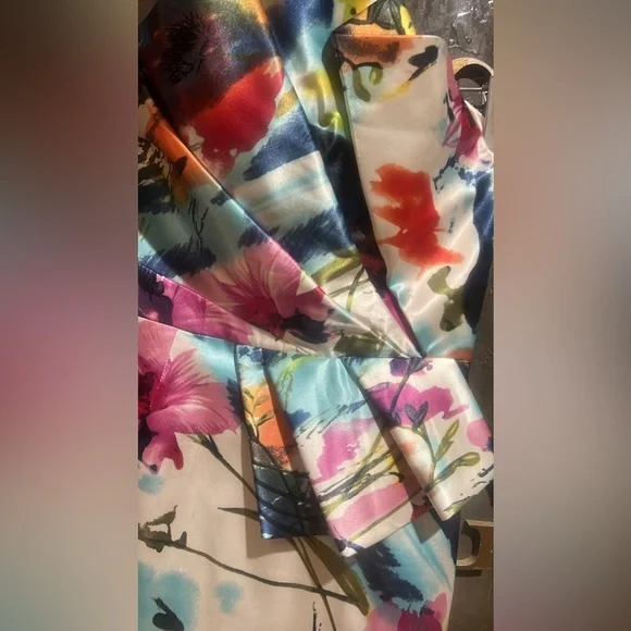 NWT Jovani Strapless Multicolor Floral Dress SIZE 8 - Picture 3 of 8